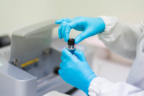 Analyst is prepare the sample solution for test of specific rotation by automatic polarimeter.