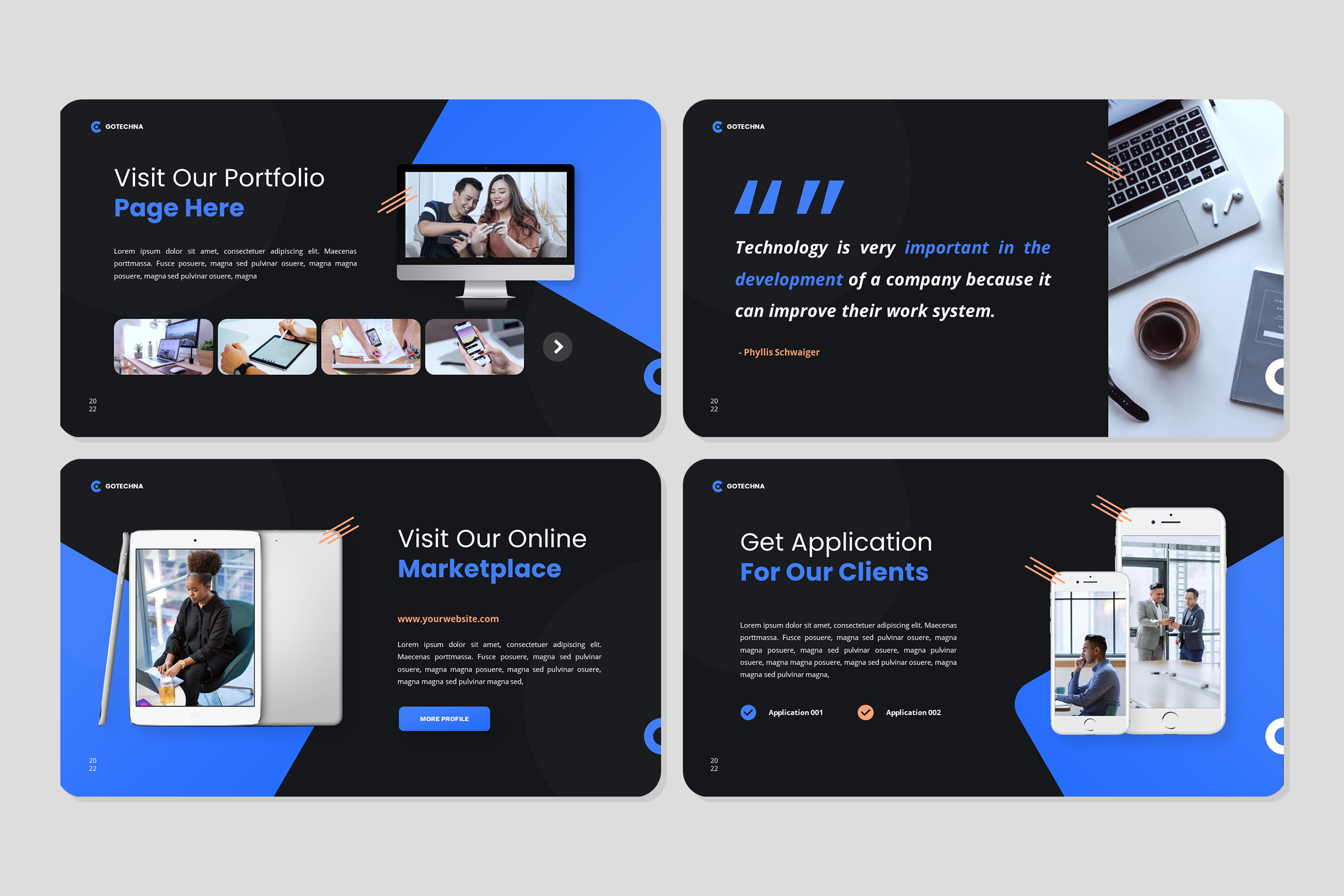 Gotechna - IT Solutions & Services Google Slides Template, Presentation ...