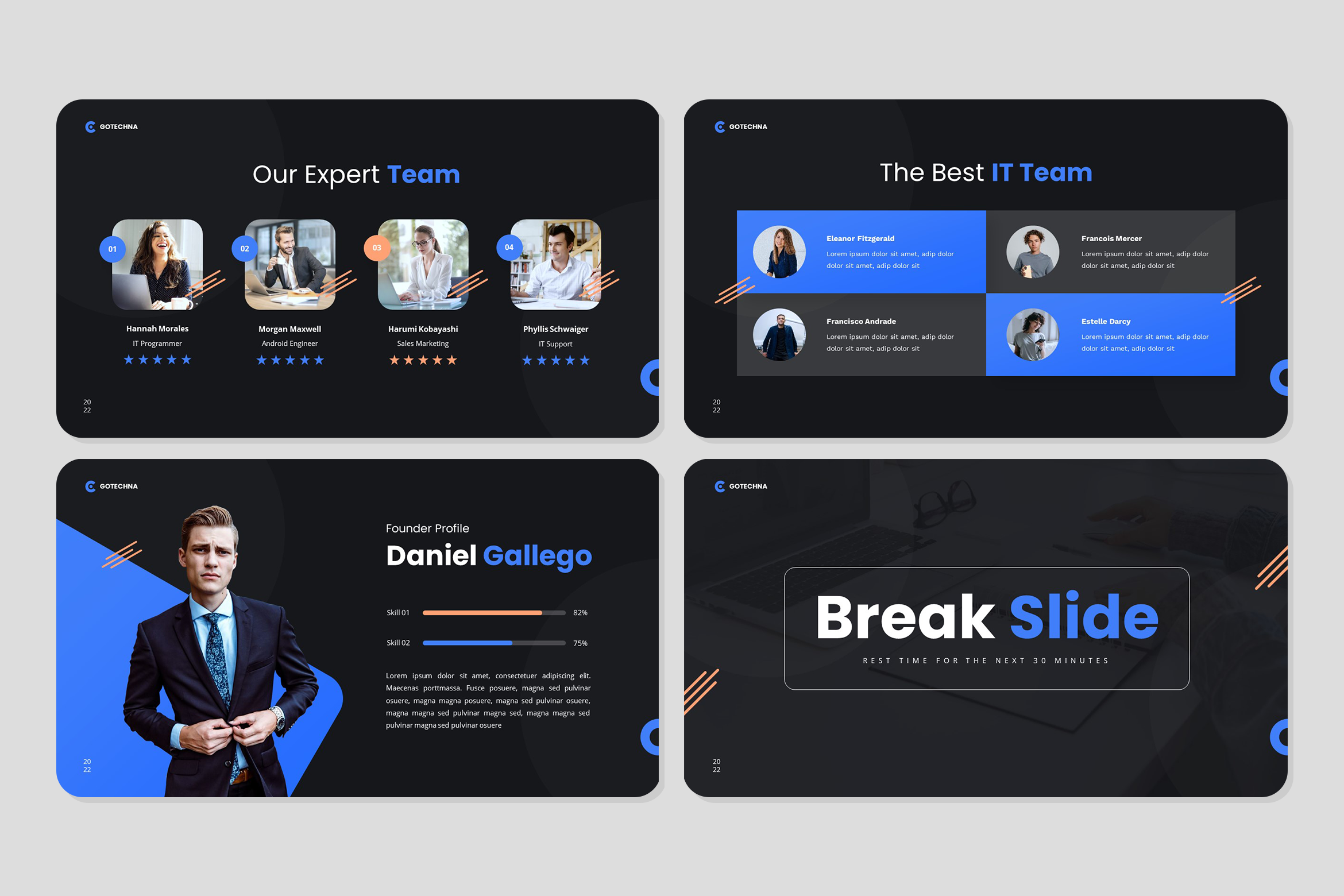 Gotechna - IT Solutions & Services Google Slides Template, Presentation ...
