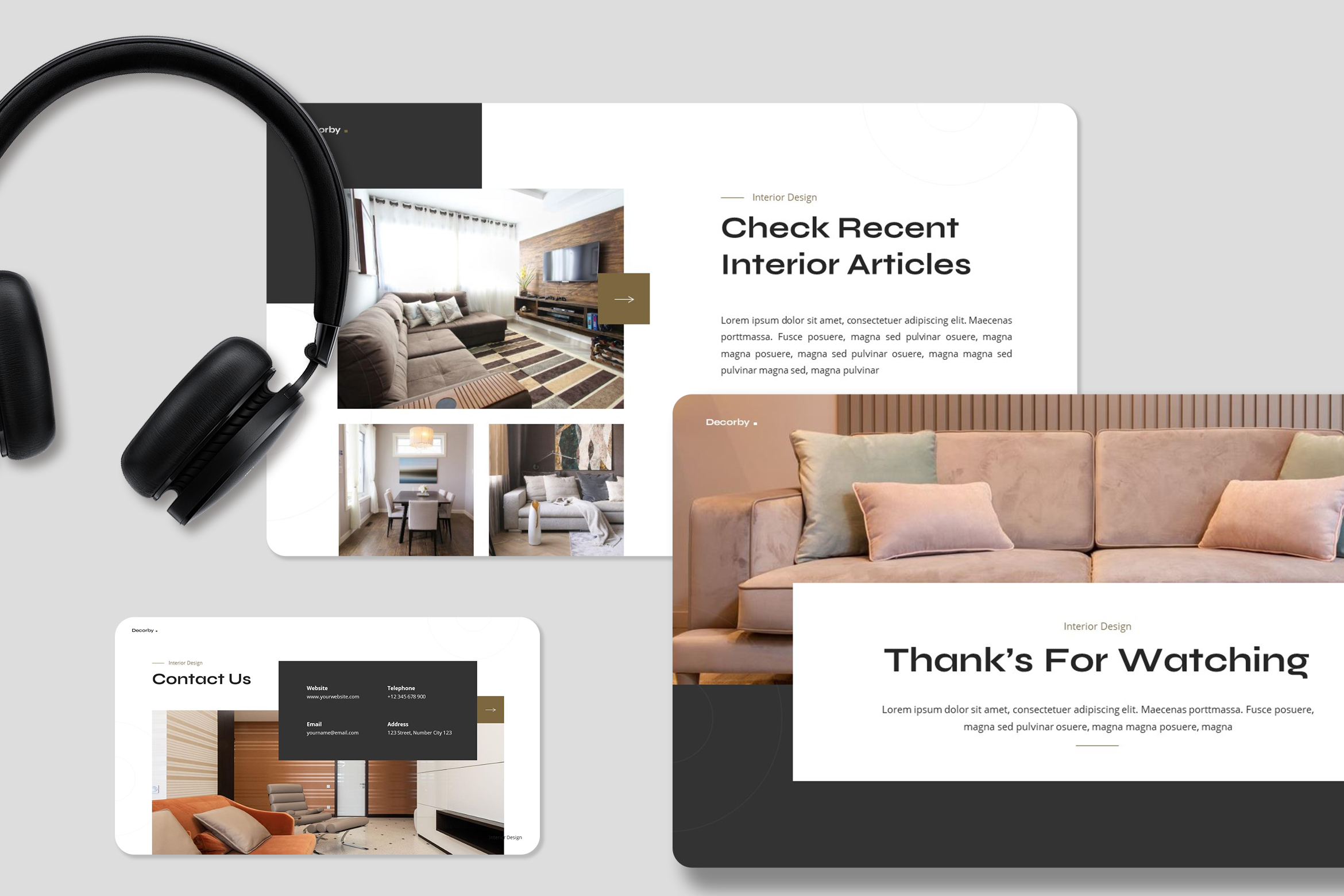 Decorby - Creative Interior Design Google Slides Template, Presentation ...
