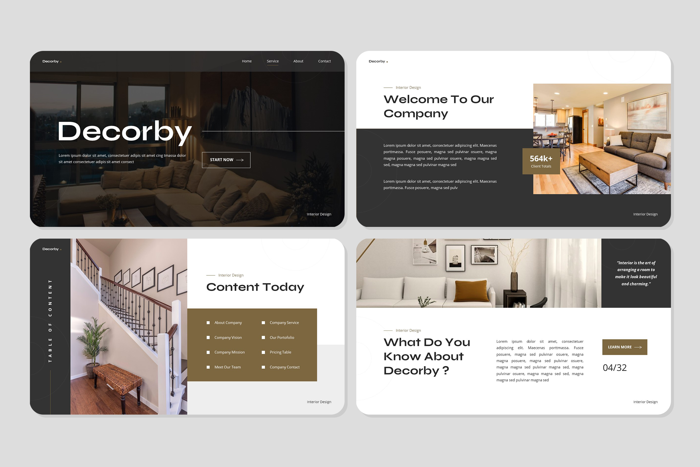 Decorby - Creative Interior Design Google Slides Template By AnnoraStudio