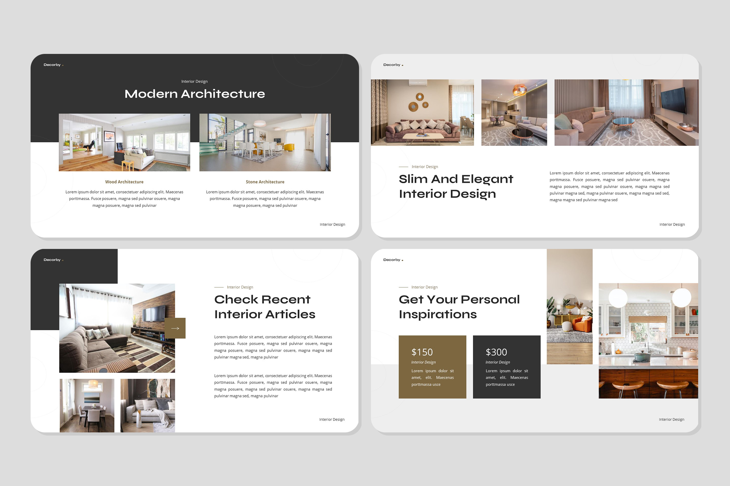 Decorby - Creative Interior Design Keynote Template, Presentation Templates