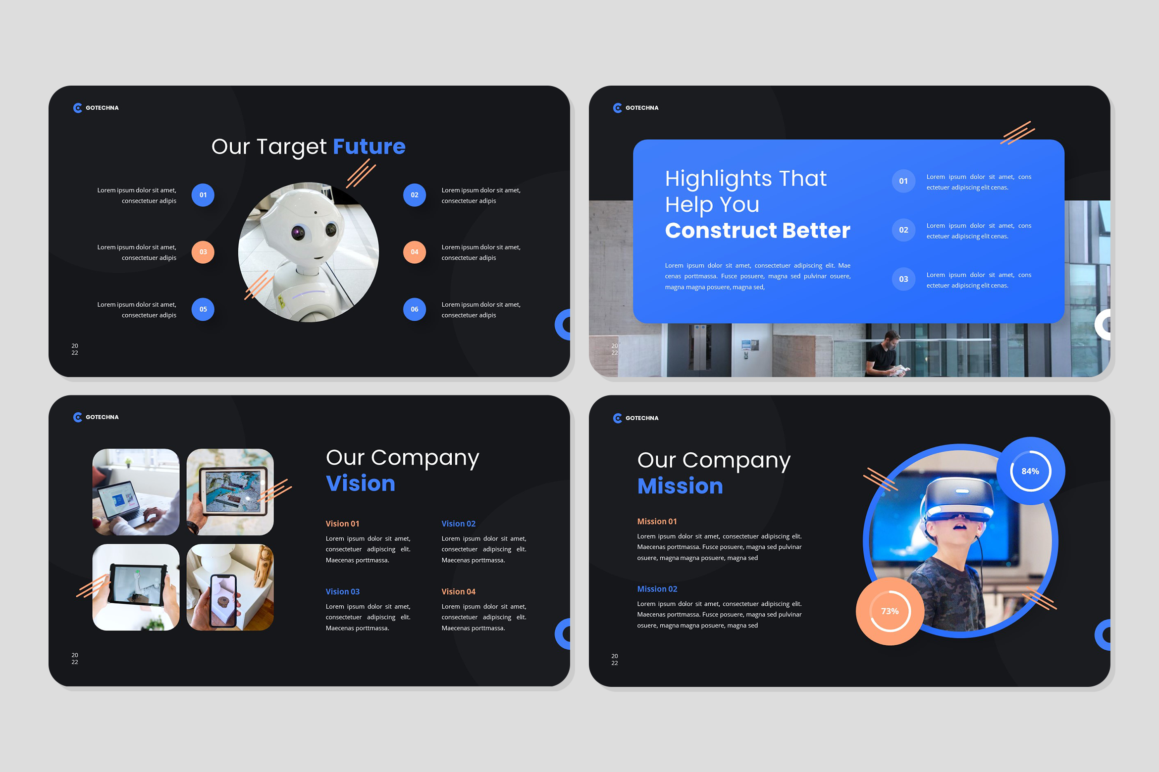 Gotechna - IT Solutions & Services Keynote Template, Presentation Templates