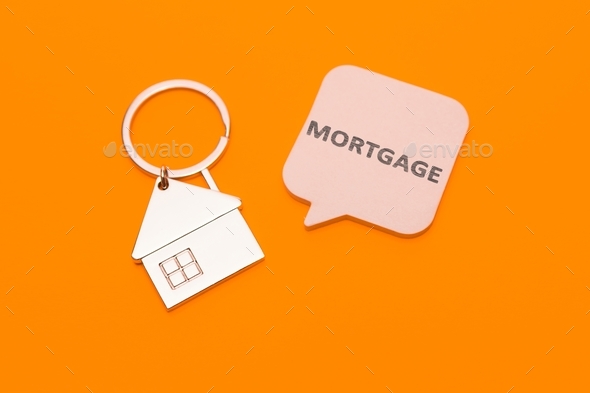 mortgages, credit, savings, loaning, orange, word, metaphor, agreement, interest rate, hourglass,  - Stock Photo - Images