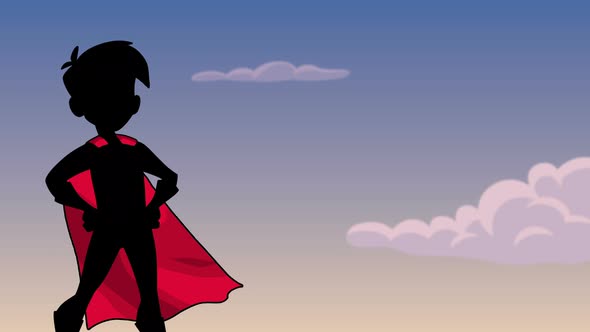 Super Boy Sky Silhouette