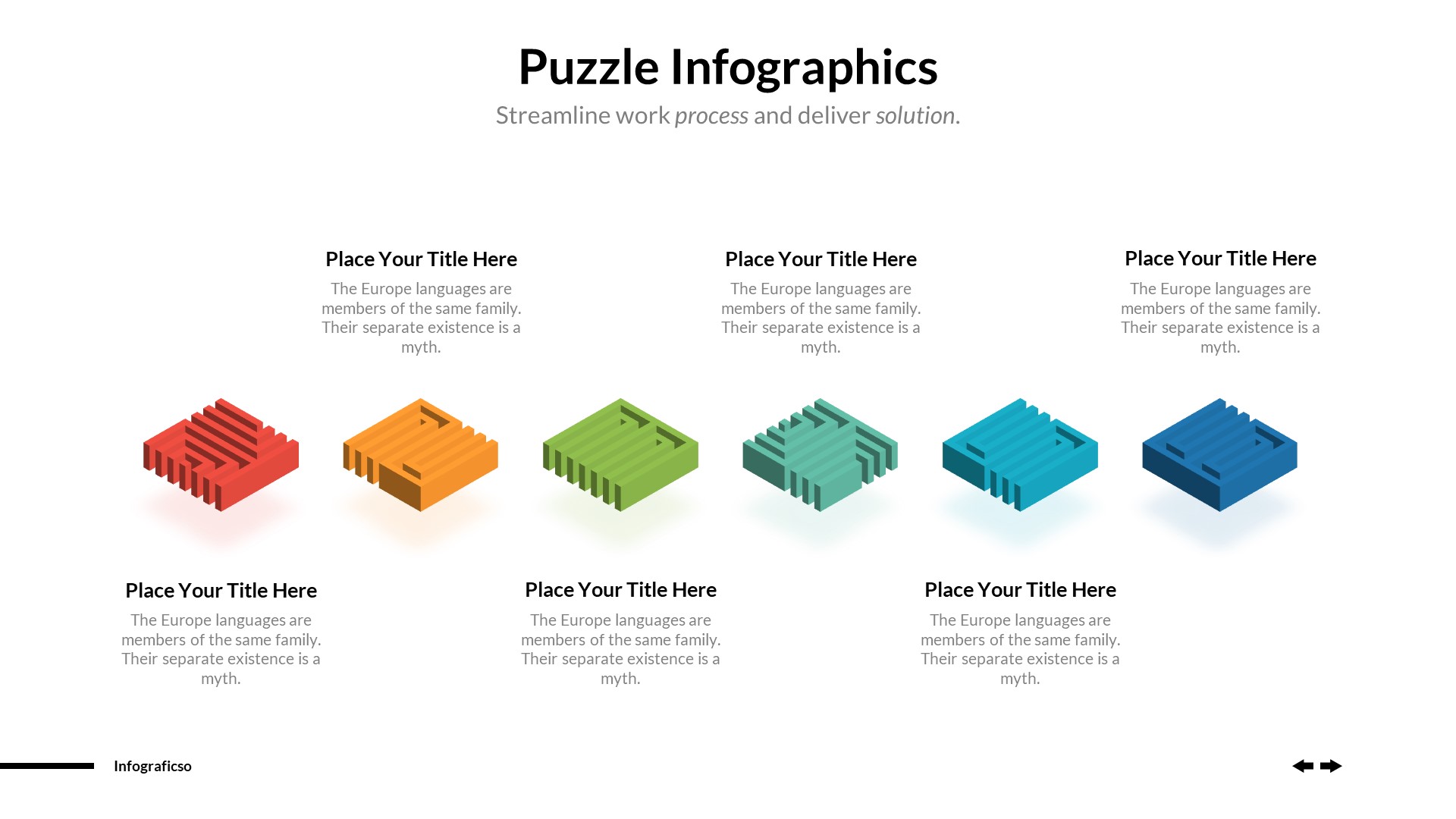 Business Puzzles Infographics PowerPoint Template, Presentation Templates