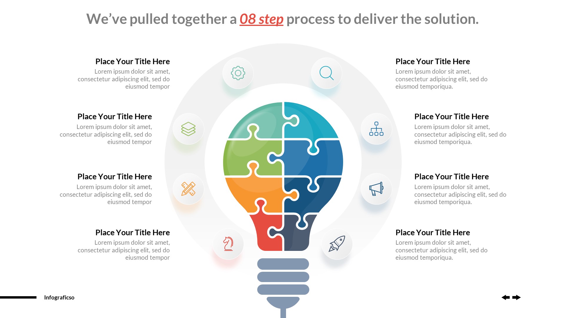 Business Puzzles Infographics PowerPoint Template, Presentation Templates