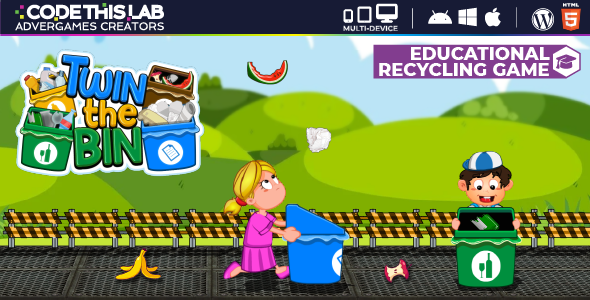 Twin the Bin - HTML5 Educational Recycling Game