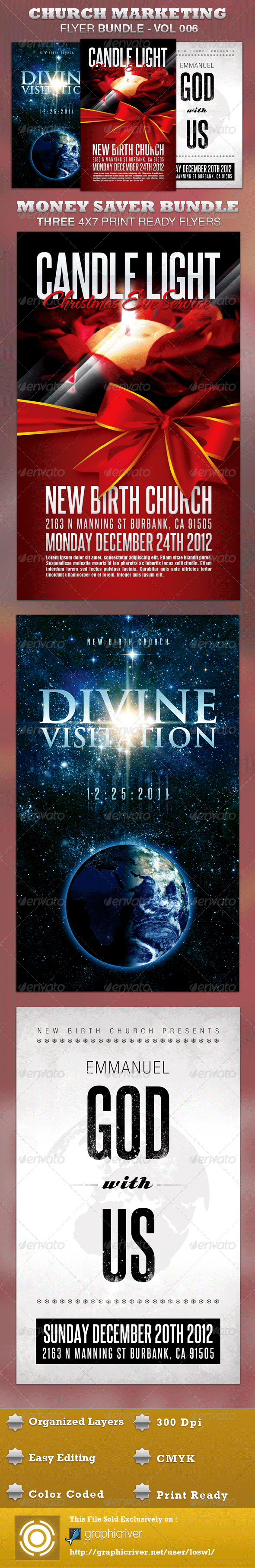 Church Marketing Flyer Bundle-Vol 006 - Church Flyers