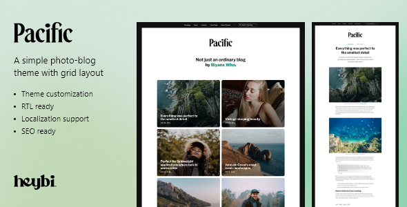 Pacific: Simple Photo-blog Theme for Blogger