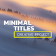 Minimal Titles | After Effects