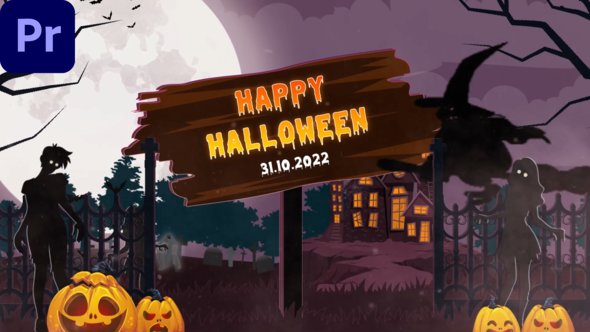 Happy Halloween Intro MOGRT, Premiere Pro Templates | VideoHive