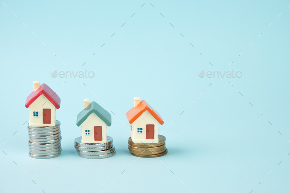 The concept of real estate, mortgage, home insurance, home purchase and sale. - Stock Photo - Images