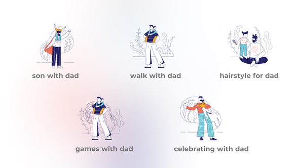 Fathers day - Flat concepts (MOGRT)