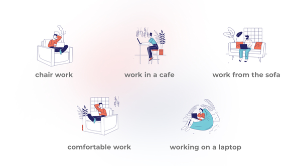 Freelance working - Flat concepts (MOGRT)