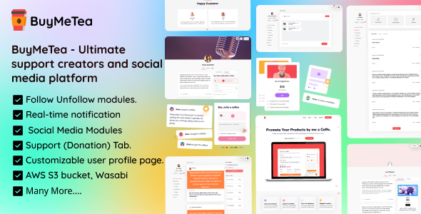 BuyMeTea – Ultimate support creators and social media platform