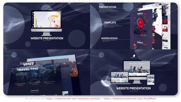 Clear Website Presentation Product Promo template preview