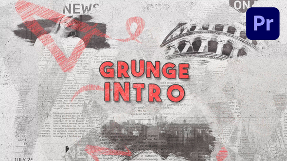 Grunge Brush Logo Intro - Premiere Pro