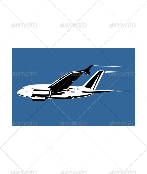 Commercial Jet Plane Airline Ret - Travel Conceptual
