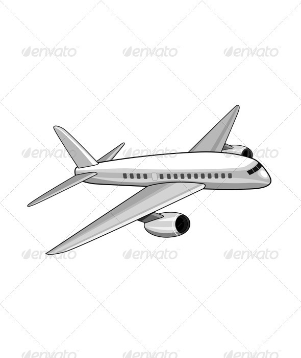 Commercial Jet Plane Airline Ret - Travel Conceptual