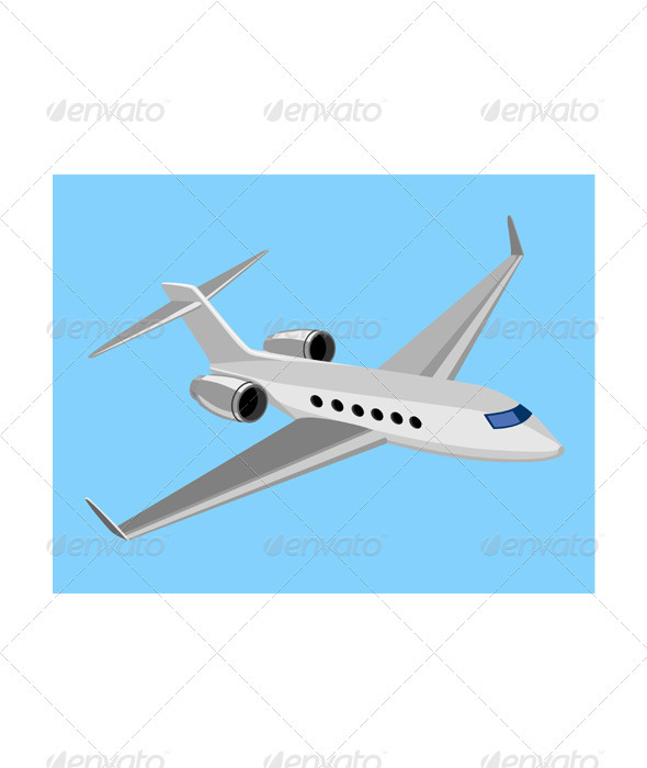 Commercial Jet Plane Airline Ret - Travel Conceptual