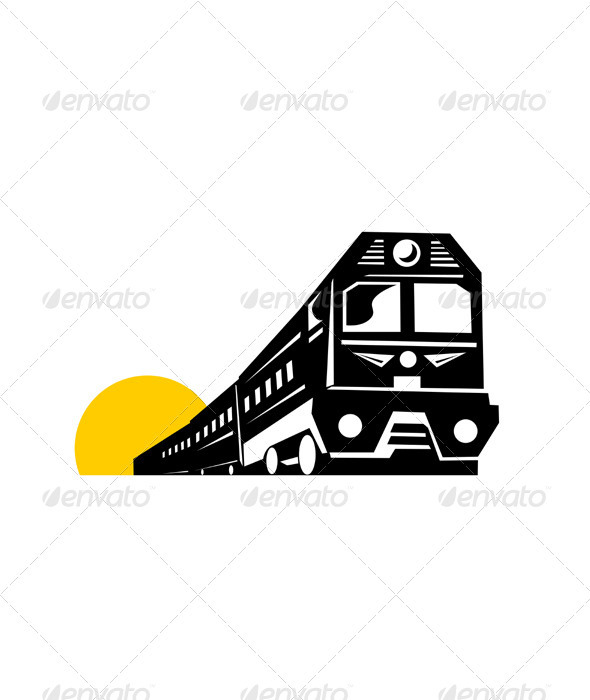 Diesel Train Retro - Travel Conceptual