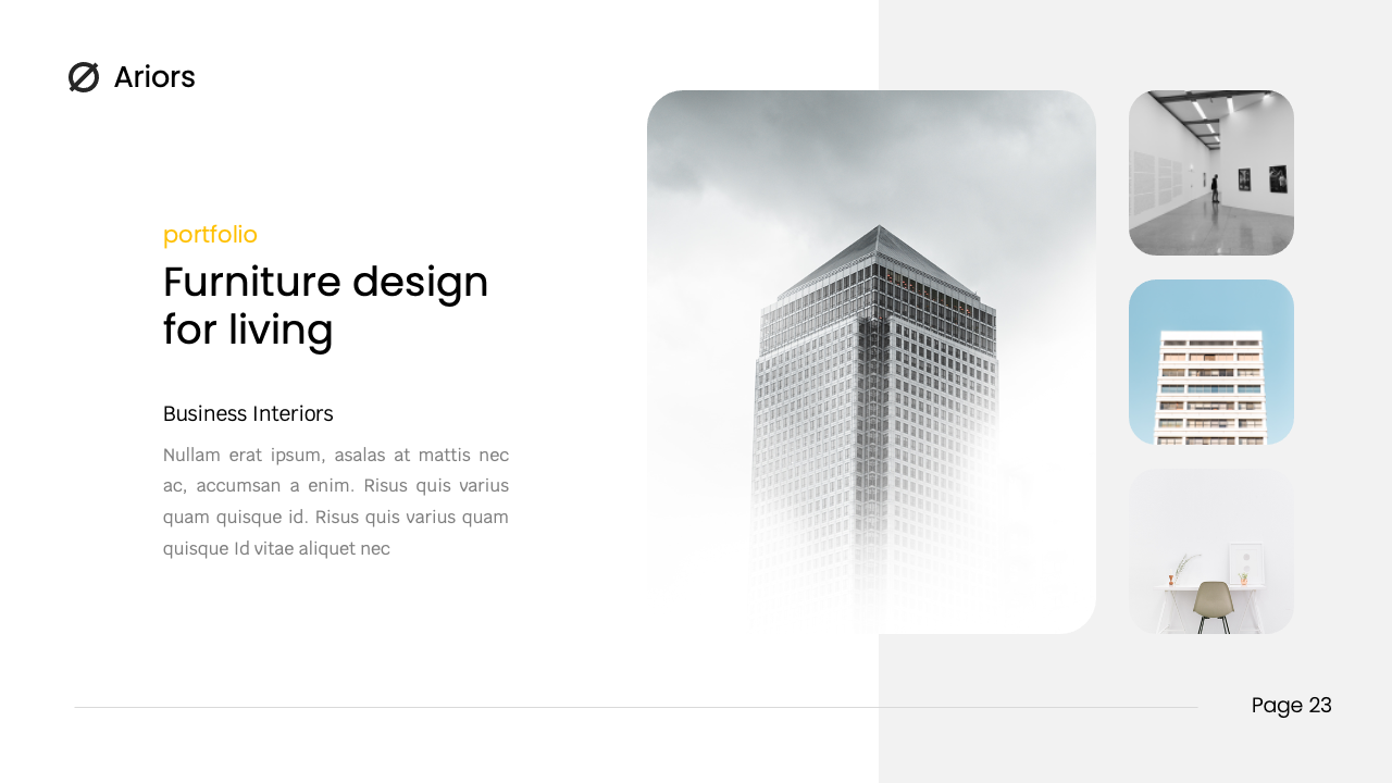 Ariors - Architecture & Interior Google Slides Template, Presentation ...