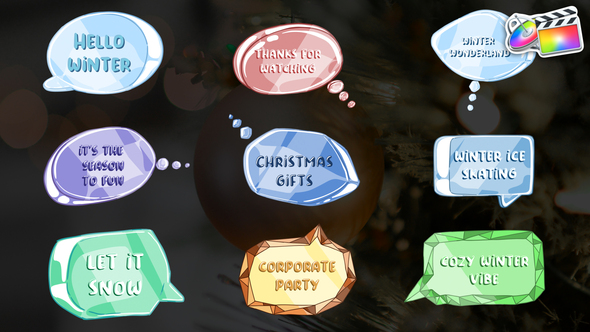 Ice And Crystal Speech Bubbles | FCPX