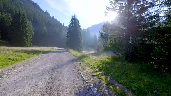 Valley Chocholowska at sunrise, Tatra Mountains, Poland alt