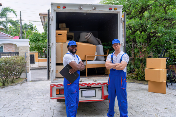 Professional goods move service use truck carry personal belongings