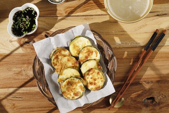 Pan Fried Korean Zucchini (Hobak Jeon) - My Korean Kitchen