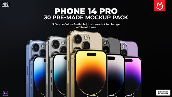 App Promo Phone 14 Pro Mockup Pack Product Promo template preview