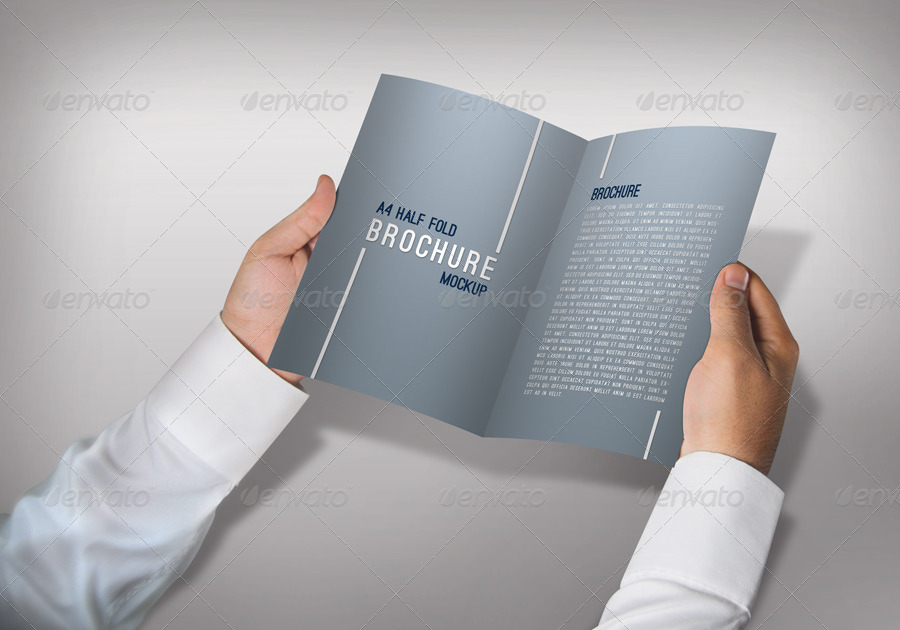 how to make a half fold brochure in word