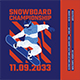 Snowboard Championship Flyer Set