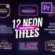 Black Friday Neon Titles - Premiere Pro - VideoHive Item for Sale