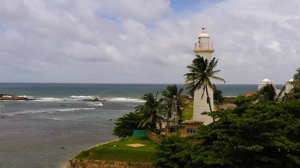 Aerial View of Ancient Fort in Galle Sri Lanka alt