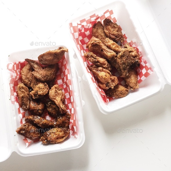 Takeout wings - Stock Photo - Images