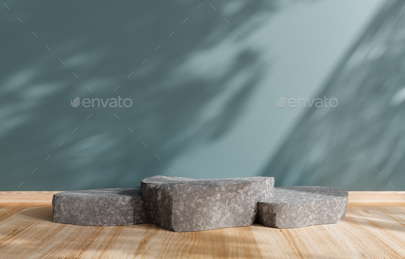 Abstract stone stand studio for product display, 3d Render. - Stock Photo - Images