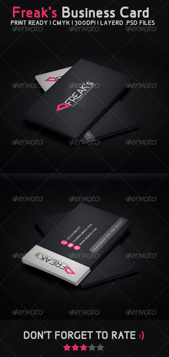 Freak Modern Business Card - Creative Business Cards