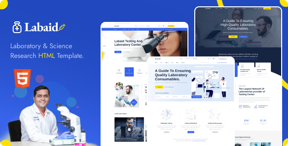Labaid - Laboratory & Science Research HTML Template