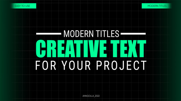 Modern Titles Pack Titles template preview