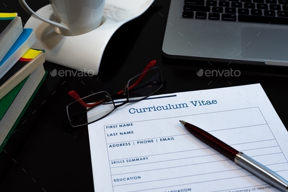 CV preparation for  application - Stock Photo - Images