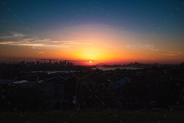 Sydney sunset - Stock Photo - Images