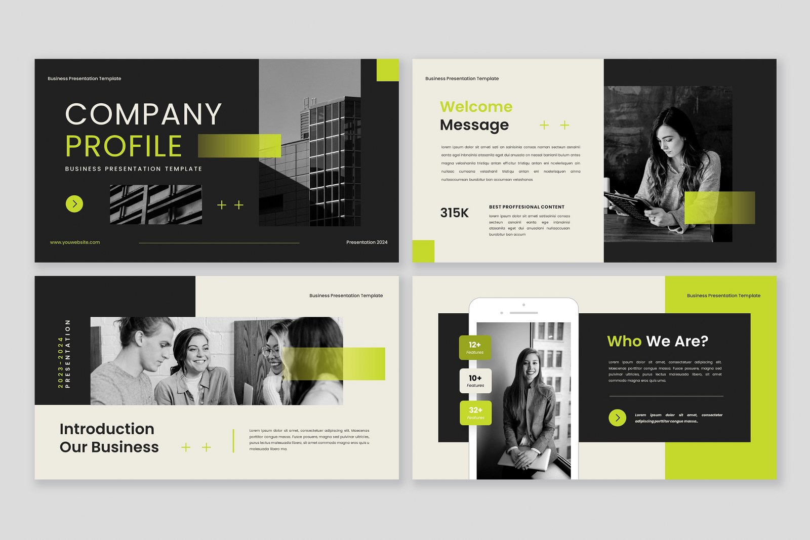 Company Profile Google Slide Template, Presentation Templates ...