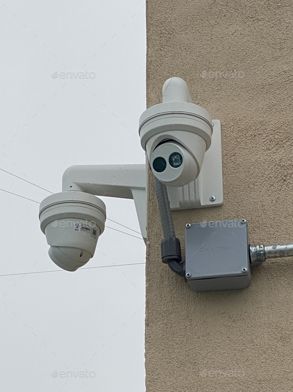 Cameras are installed at a public facility to prevent theft and ensure security