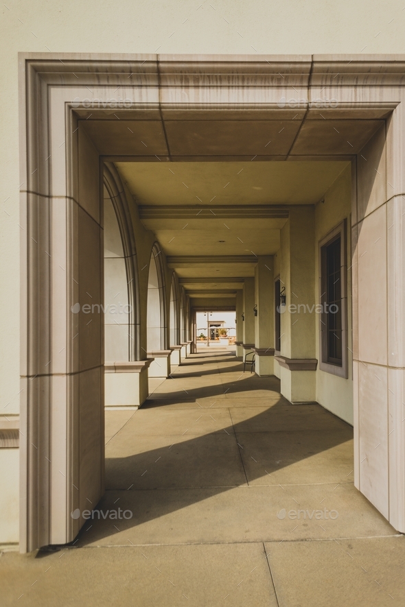 Geometric Tunnel walkway  - Stock Photo - Images