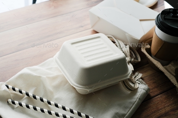 Eco friendly fast food and drink biodegradable containers from recycle paper with plastic