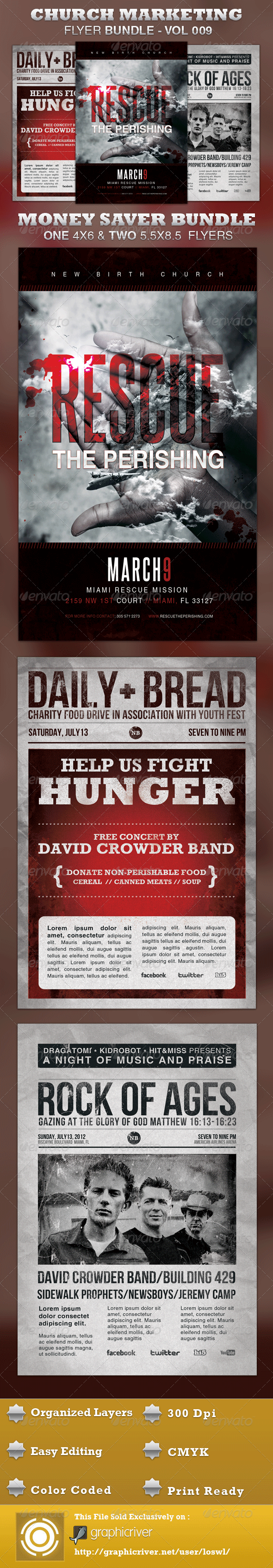 Church Marketing Flyer Bundle-Vol 009 - Church Flyers