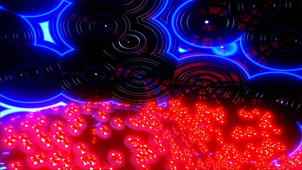 HD loop 3D animation. Abstract neon lines move in space. Futuristic background. Neon traffic