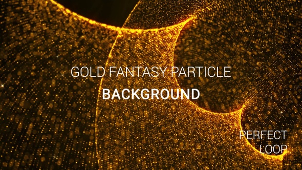 Gold Fantasy Particles Background